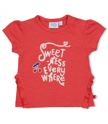 Feetje T-shirt Everywhere - Cherry Sweetness - Rood