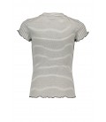 NoBell KimaB yarn dyed rib jersey tshirt with ssl and curly edges+small turtle neck
