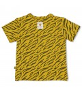 Feetje T-shirt AOP - Go Wild - Okergeel melange