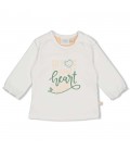 Feetje Longsleeve Shine - Hearts - Wit