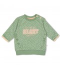Feetje Sweater AOP - Hearts - Groen