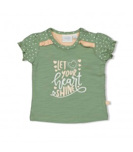 Feetje T-shirt Shine - Hearts - Groen