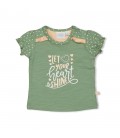 Feetje T-shirt Shine - Hearts - Groen