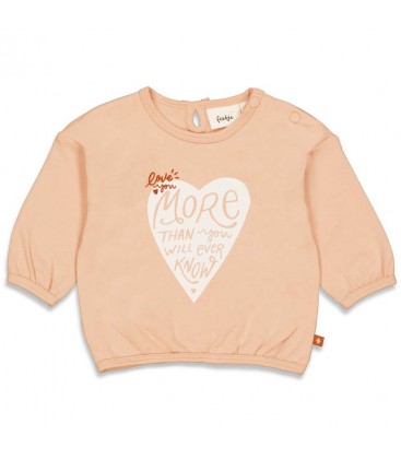 Feetje Sweater - Love You More - Roze