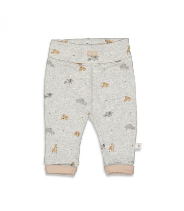 Feetje Broek AOP - Happy Together - Grijs melange