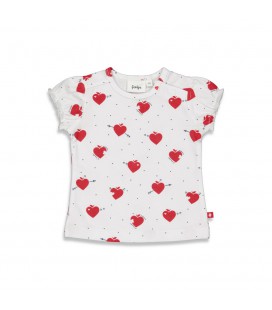 Feetje T-shirt AOP - Pomme D'Amour - Wit