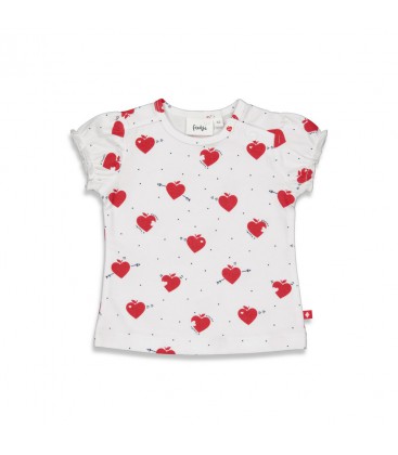 Feetje T-shirt AOP - Pomme D'Amour - Wit