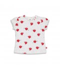 Feetje T-shirt AOP - Pomme D'Amour - Wit