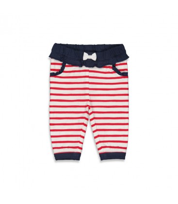 Feetje Broek streep - Pomme D'Amour - Rood