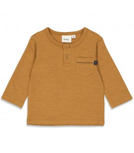 Feetje Longsleeve - No Waves, No Fun - Camel