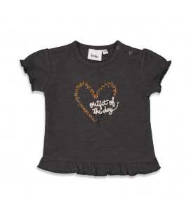 Feetje T-shirt - Tiger Love - Antraciet