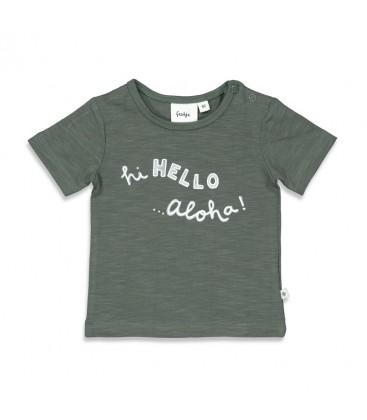 Feetje T-shirt - Hi Hello Aloha - Antraciet