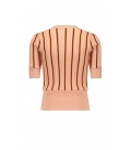 Nobell' Kamilla knitted vertical striped top