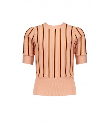 Nobell' Kamilla knitted vertical striped top