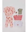 Feetje Longsleeve ruches - Berry Sweet - Wit