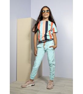 NoNo Snoopy sweat pants with copper piping at sideseam