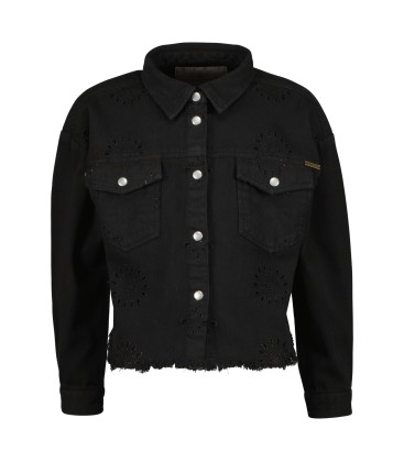 Vingino Denim Jacket TANJA BRODERIE BLACK - Black