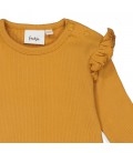 Feetje Longsleeve ruches - Forever - Okergeel