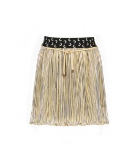 NoNo Nobo gold plissee short skirt - Intense Gold