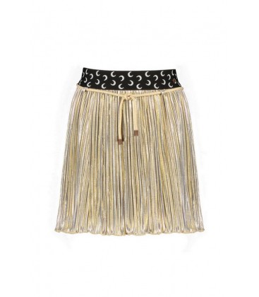 NoNo Nobo gold plissee short skirt - Intense Gold