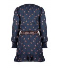 NoNo Mila woven dress l/sl Hummingbird AOP - Navy Blazer