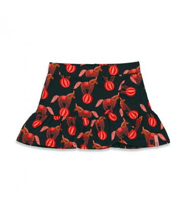 Jubel Rok AOP - Red Velvet Circus - Zwart