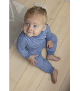 Feetje Wafel Pyjama Blue melange