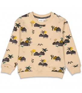 Sturdy Sweater AOP - Tiki Island - Zand