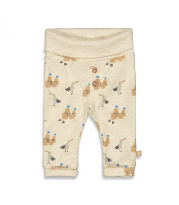 Feetje Broek AOP - Beach Days - Offwhite melange