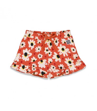 Feetje Short AOP - Have a nice Daisy - Roest