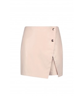 NoBell Sinda fake leather short with flap at front - Rosy Sand