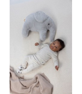 Feetje Longsleeve streep - Elephant - Offwhite melange