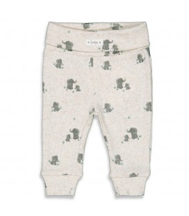 Feetje Broek AOP - Elephant - Offwhite melange