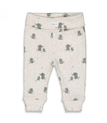 Feetje Broek AOP - Elephant - Offwhite melange