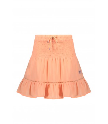 NoNo Noor solid short skirt with smocked waistband - Melon