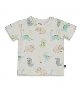 Feetje T-shirt AOP - Cool-A-Saurus - Offwhite