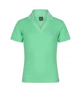 Indian bluejeans Polo Embroidery rib - Ming green