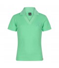 Indian bluejeans Polo Embroidery rib - Ming green