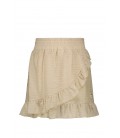 NoBell Niuri short skirt with frilled wrap - Pearled Ivory