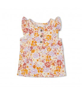 Feetje T-shirt ruches AOP - Sunny Side Up