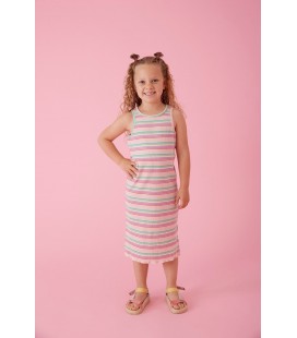 Jubel Midi jurk rib - Picknick Perfect