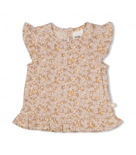 Feetje T-shirt ruches AOP - Flower Field