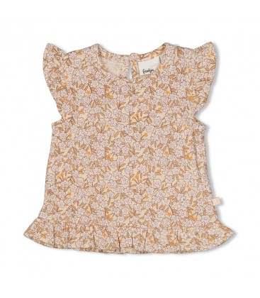 Feetje T-shirt ruches AOP - Flower Field