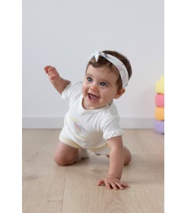 Feetje Short streep badstof - Sunshine