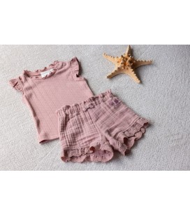 Feetje T-shirt pointelle rib - Starfish Wishes