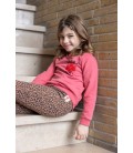 Jubel Flared broek AOP - Queen Of Hearts