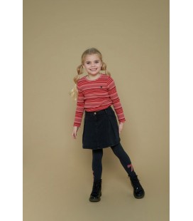 Jubel Longsleeve rib met streep - Queen Of Hearts