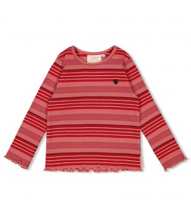 Jubel Longsleeve rib met streep - Queen Of Hearts