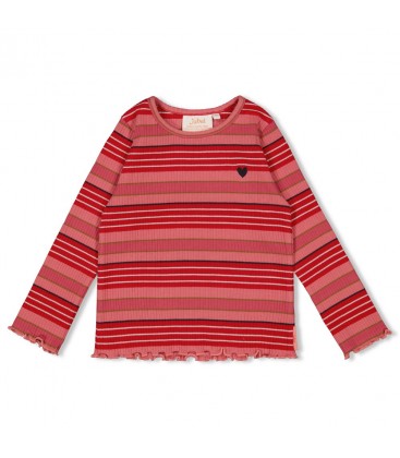 Jubel Longsleeve rib met streep - Queen Of Hearts
