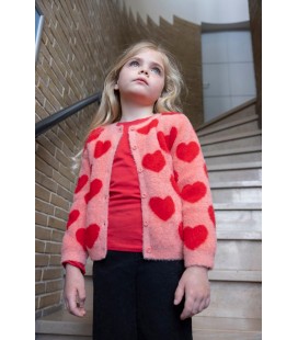 Jubel Vest gebreid AOP - Queen Of Hearts